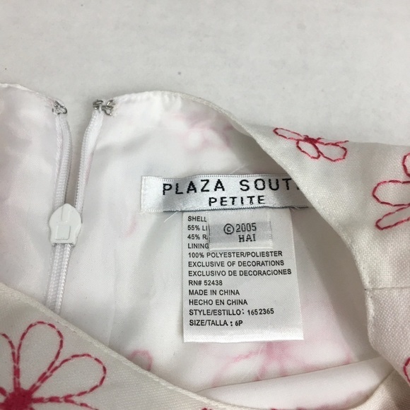 Vintage 90s Plaza South Petite Dress | Linen Blend · Cottagecore / Garden Party - Picture 4 of 10